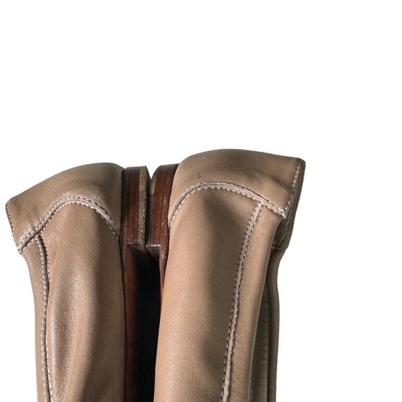 AGL ATTILIO GIUSTI LEOMBRUNI Monika BEIGE NUDE CAP TOE BALLET FLATS SIZE 39.5 - Picture 11 of 13